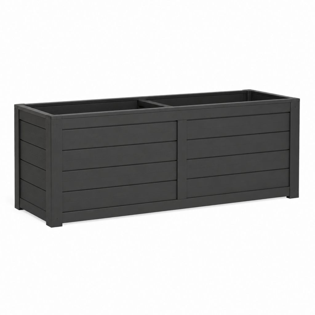 Pflanzkasten aus Polypropylen Schwarz Rechteckig 120 x 40 x 43 cm