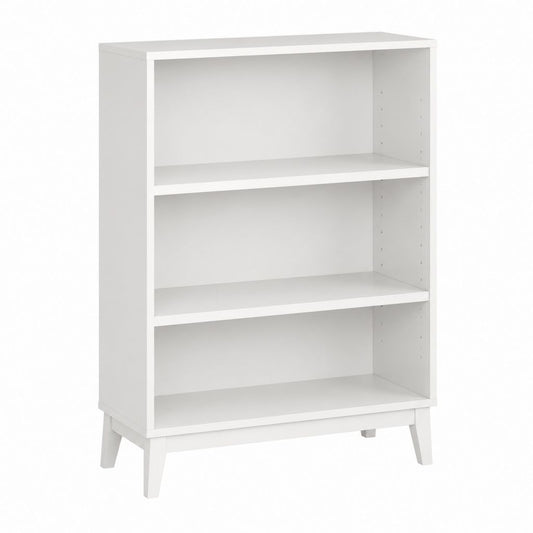Bücherregal Weiß aus melaminbeschichteter Spanplatte rechteckig 80 x 30 x 123 cm
