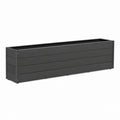Pflanzkasten Anthrazit aus pulverbeschichtetem verzinktem Stahl rechteckig 100 x 40 x 40 cm