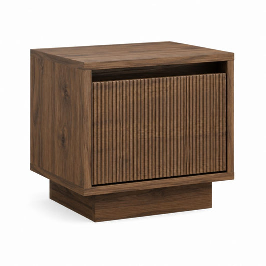 Nachttisch mit Schublade Walnussfurnier rechteckig 50 x 40 x 50 cm