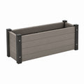 Hochbeet Pflanzkasten Grau WPC rechteckig 100 x 50 x 54 cm
