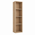 Bücherregal Standregal Eichefarben Spanplatte Rechteckig 180 x 30 x 30 cm mit 4 offenen Fächern