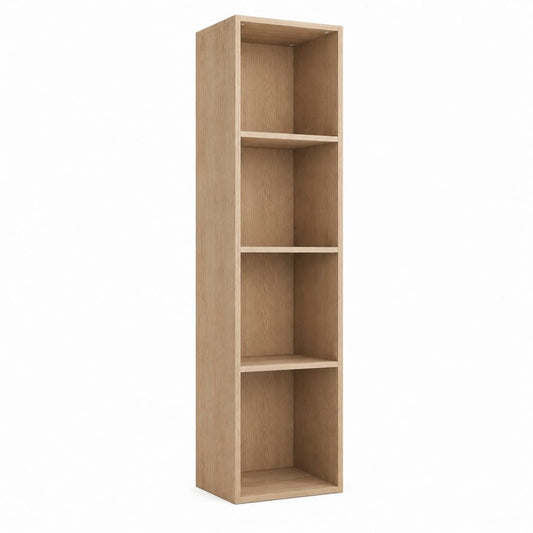Bücherregal Standregal Eichefarben Spanplatte Rechteckig 180 x 30 x 30 cm mit 4 offenen Fächern
