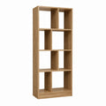 Bücherregal Standregal Eicheoptik Spanplatte rechteckig mit 8 offenen Fächern 180 x 60 x 30 cm