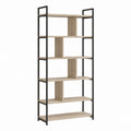 Bücherregal Standregal Eicheoptik Spanplatte Stahl rechteckig 80 x 30 x 180 cm